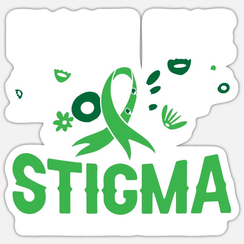 Bekämpfen Sie das Stigma Mental Health Awareness Sticker Größe S (10 x 10 cm)