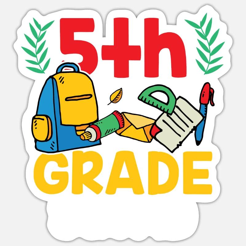 5 Class Team Fifth Grade School Sticker size S (10 x 10 cm)