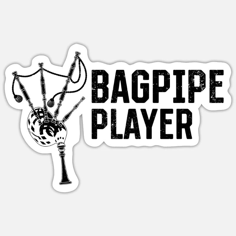 Joueur de cornemuse Musicien de cornemuse Cornemuse Sticker taille S (10 x 10 cm)
