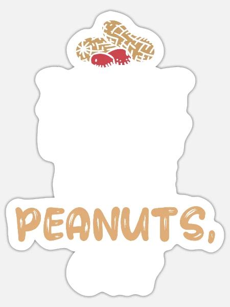 Ich Hasse Erdnüsse Erdnuss-allergiker - Sticker Größe S (10 x 10 cm) - Mattweiß