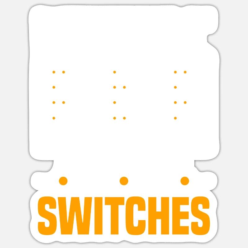 Hittin' Switches Network Admin - Sticker Größe S (10 x 10 cm) - Mattweiß