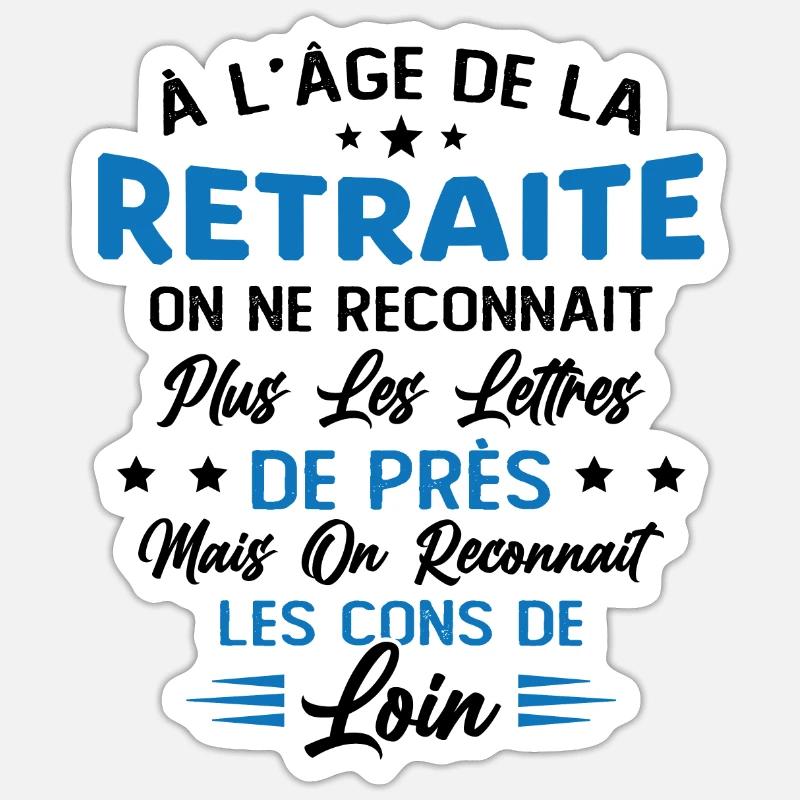 Avec l'age on reconnaît les cons de loin - Sticker taille S (10 x 10 cm) - blanc mat