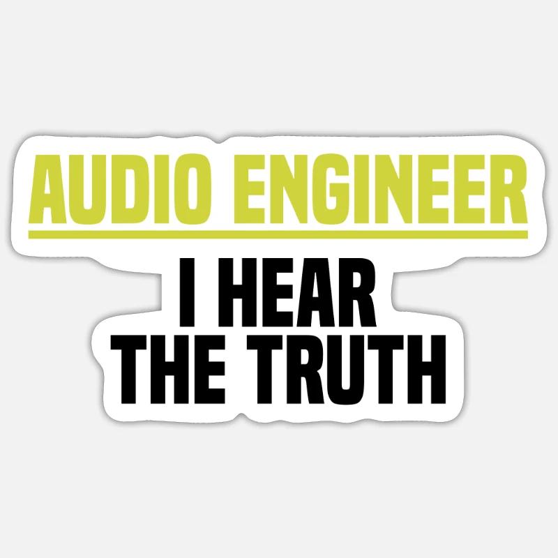 Tontechniker Tontechnik Musik - Sticker Größe S (10 x 10 cm) - Mattweiß