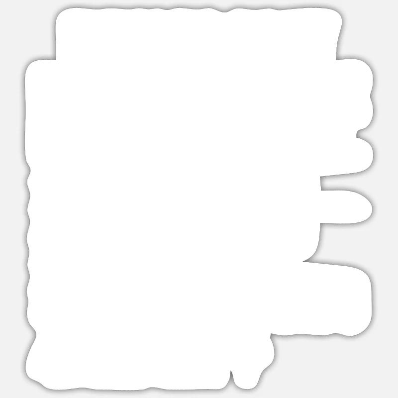 Discgolf Putter Frisbee - Sticker Größe S (10 x 10 cm) - Mattweiß