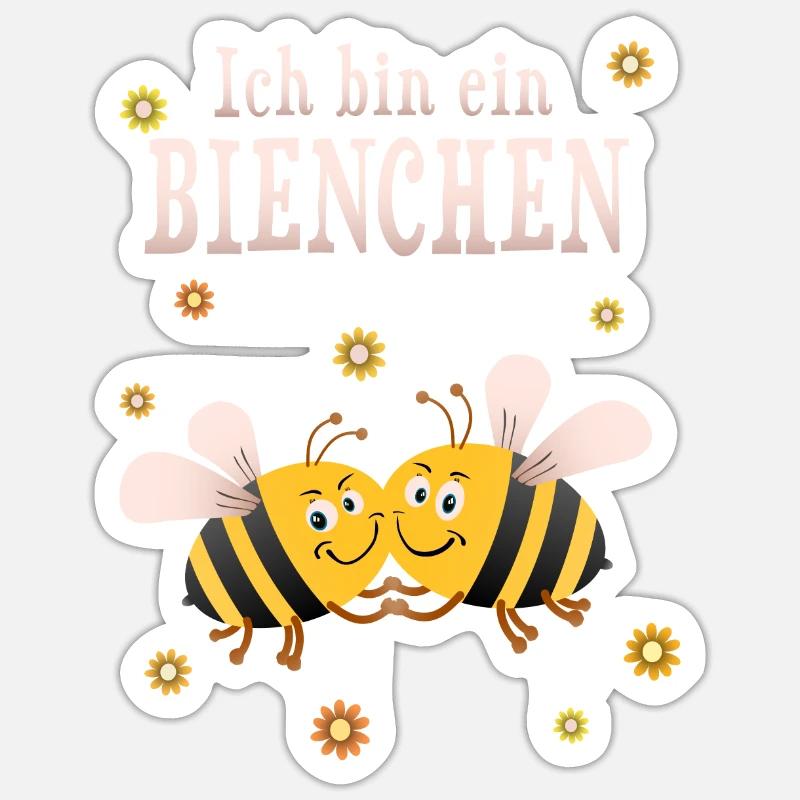 Ich bin eine Bienchen Biene Sticker Größe S (10 x 10 cm)