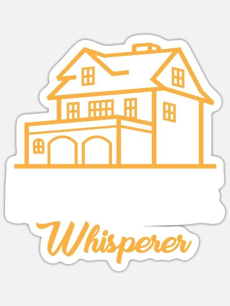 Lustiger Hypotheken Flüsterer - Sticker Größe S (10 x 10 cm) - Mattweiß