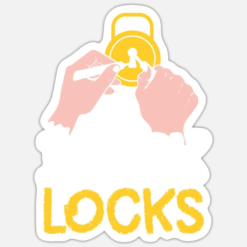 I Crack Locks Lock Locking Picker Sticker taille S (10 x 10 cm)