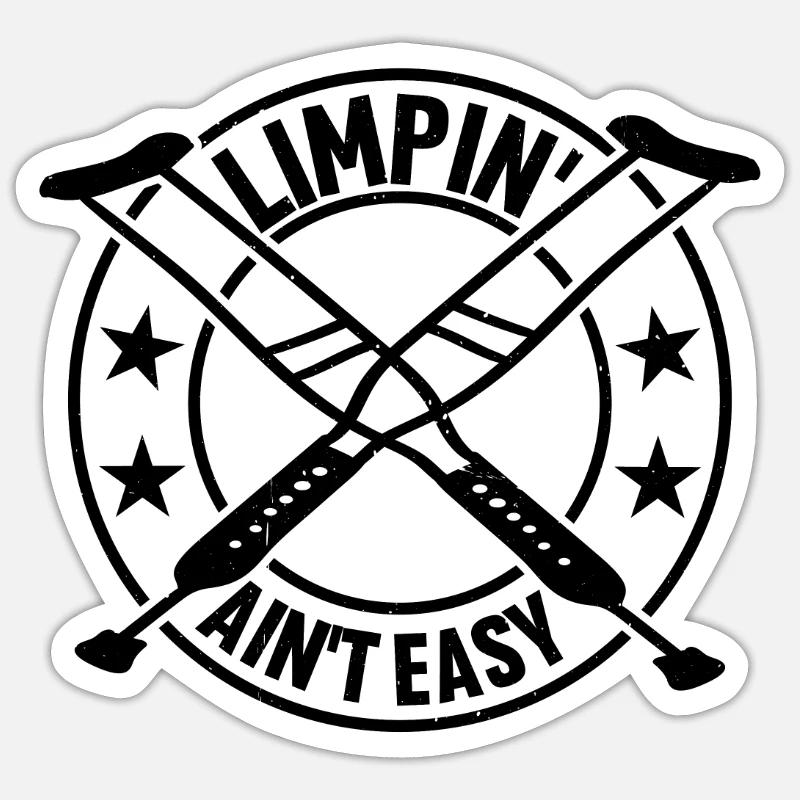 Limpin' Ain't Easy 16 - Sticker size S (10 x 10 cm) - white matte