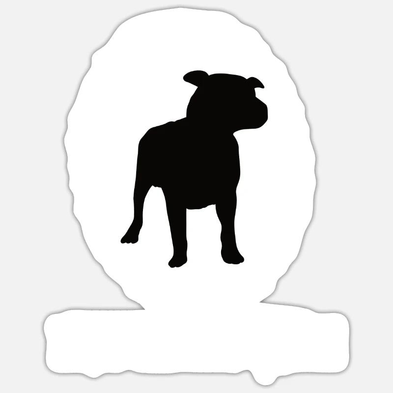 Pitbull Dog est dans mon ADN Sticker taille S (10 x 10 cm)