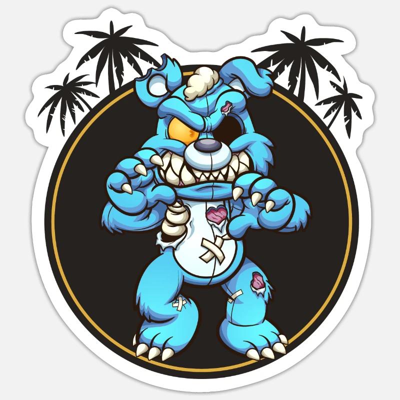 Teddy Evil 14 Sticker taille S (10 x 10 cm)