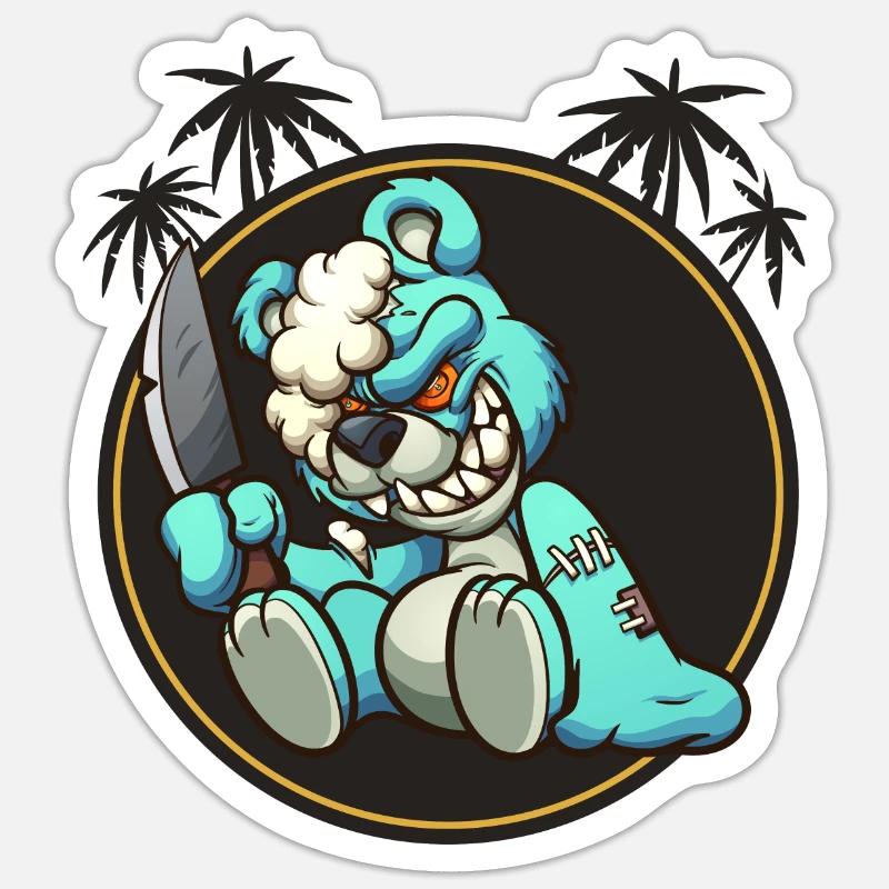 Teddy Evil 12 Sticker taille S (10 x 10 cm)