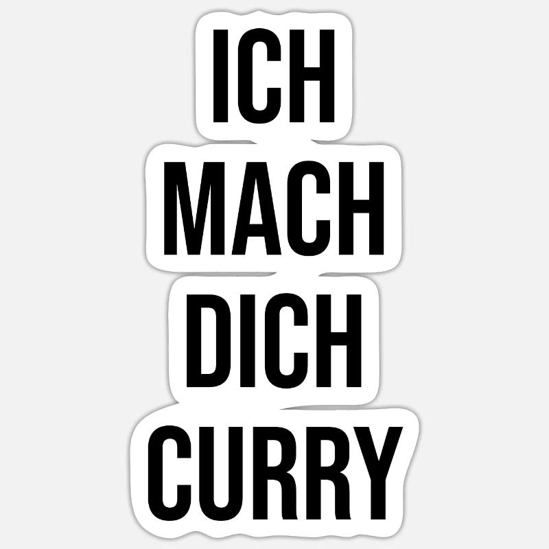 Ich mach dich Curry Sticker Größe S (10 x 10 cm)