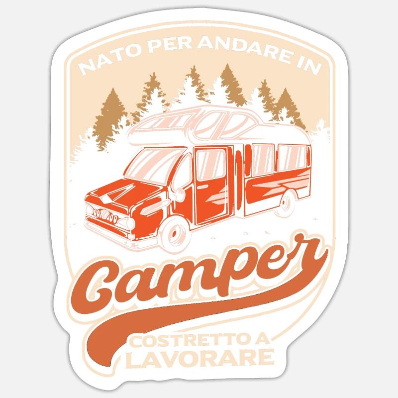 Camper | Camping | Camper | Caravan - Sticker size S (10 x 10 cm) - white matte