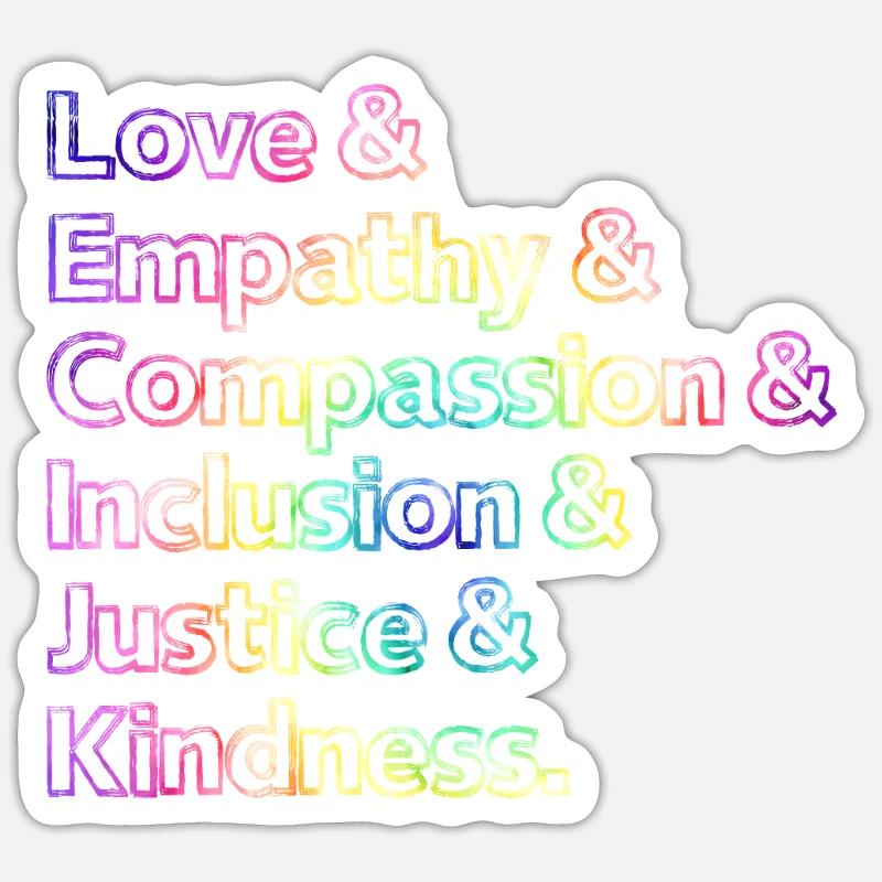 Inclusion Acceptation handicap Solidarité Sticker taille S (10 x 10 cm)