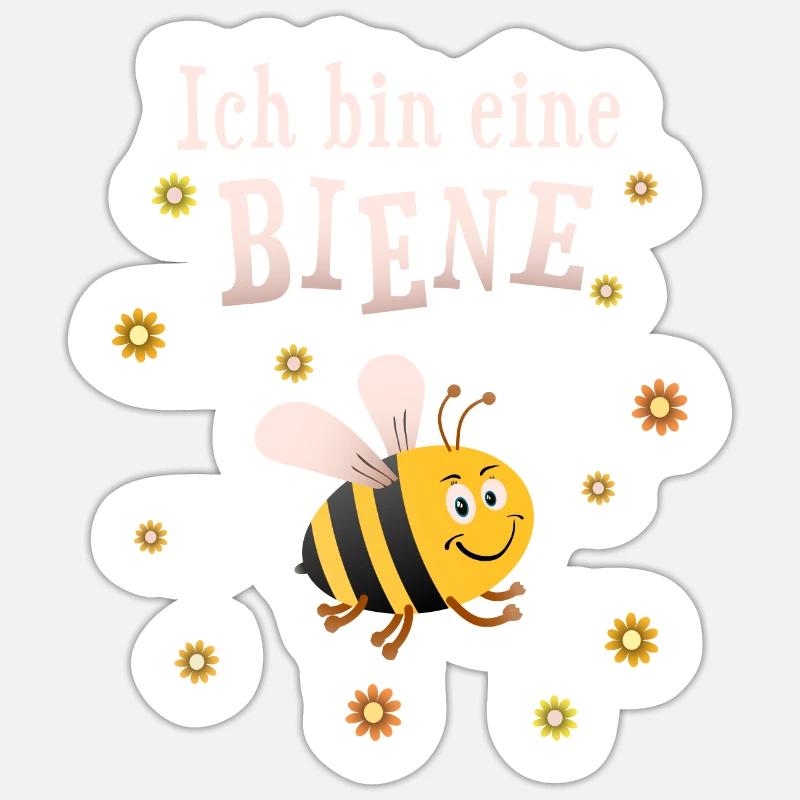 Ich bin eine Biene Sticker Größe S (10 x 10 cm)