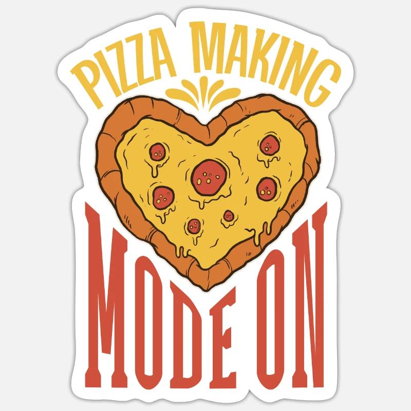 Pizza Making Mode On - Pizzabäcker Sticker Größe S (10 x 10 cm)