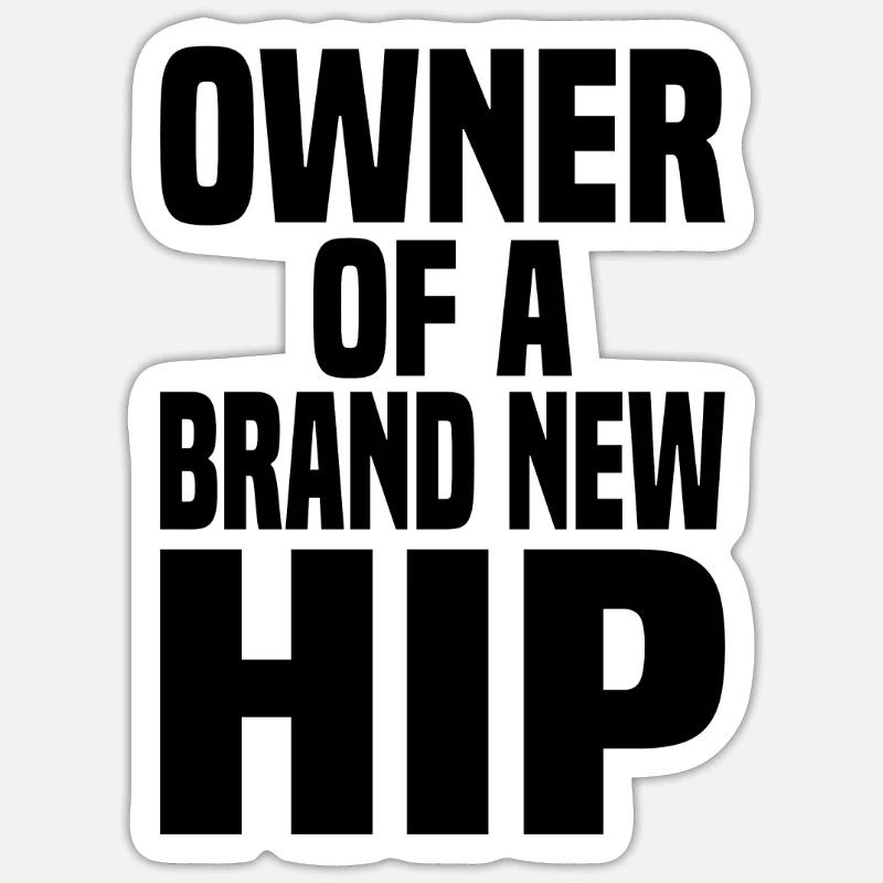 Hip surgery joint - Sticker size S (10 x 10 cm) - white matte