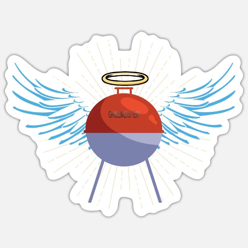 Barbecuing and Camper Gift Idea Sticker size S (10 x 10 cm)