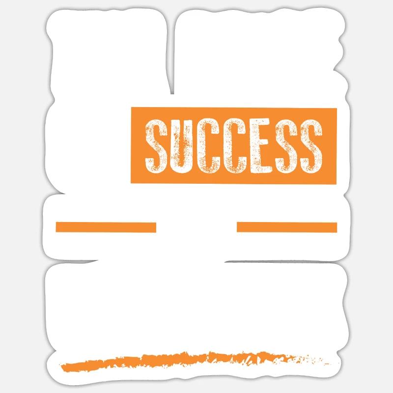 Success Hard Work Sticker size S (10 x 10 cm)