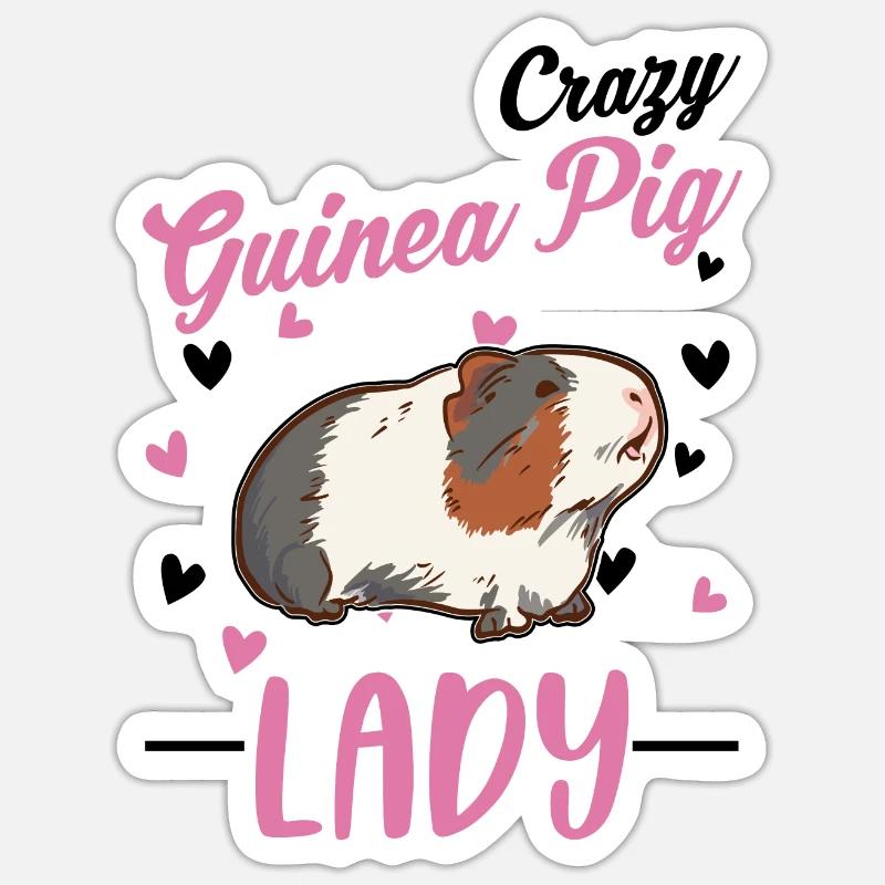 Cochon d’Inde Mme Cochon d’Inde Sticker taille S (10 x 10 cm)