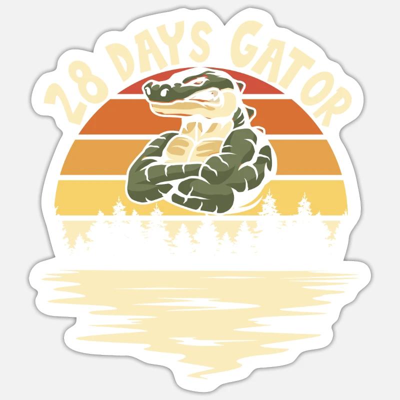 Echse Gator Sticker Größe S (10 x 10 cm)