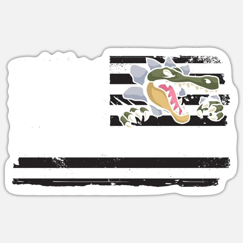 Lizard Gator - Sticker size S (10 x 10 cm) - white matte