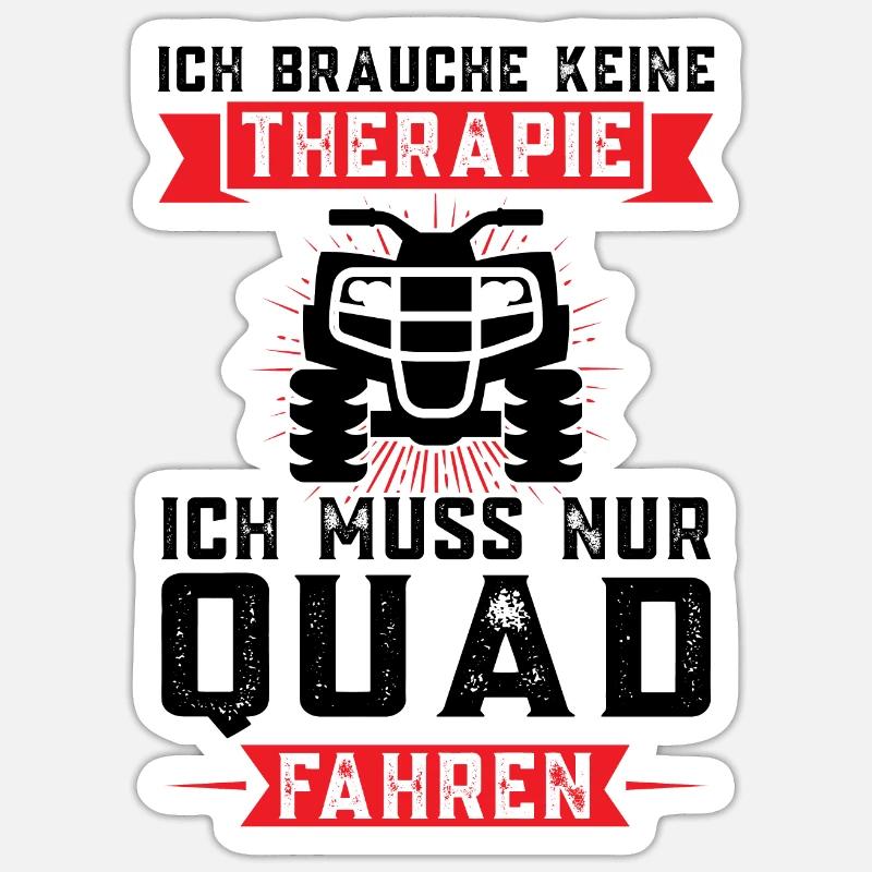 Quad Biker Quadfahrer Geschenk - Sticker Größe S (10 x 10 cm) - Mattweiß