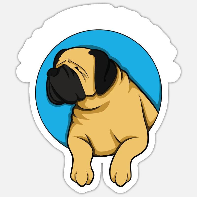 Mastiff - Sticker size S (10 x 10 cm) - white matte