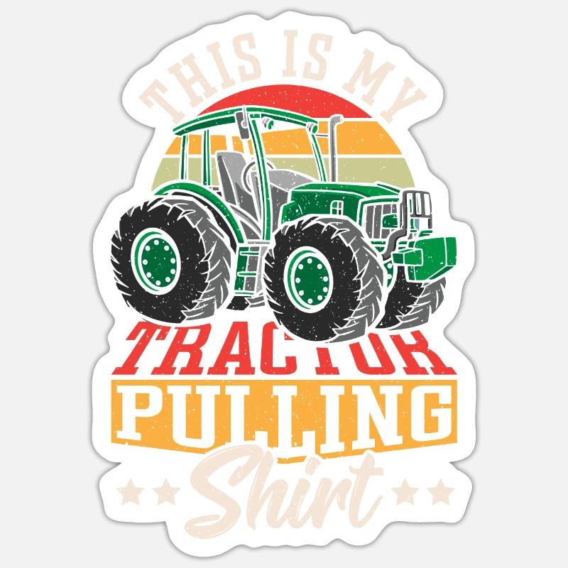 This Is My Tractor Pulling Shirt Tractorpulling Sticker size S (10 x 10 cm)