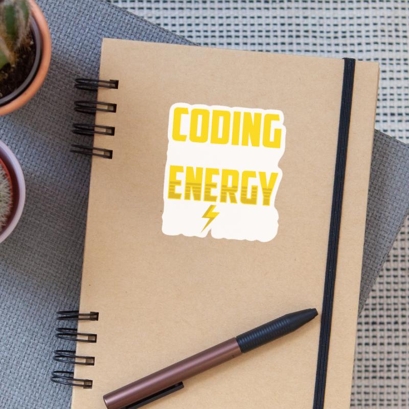 Programmieren Mit Energydrinks Coding Code Coder Sticker Größe S (10 x 10 cm)