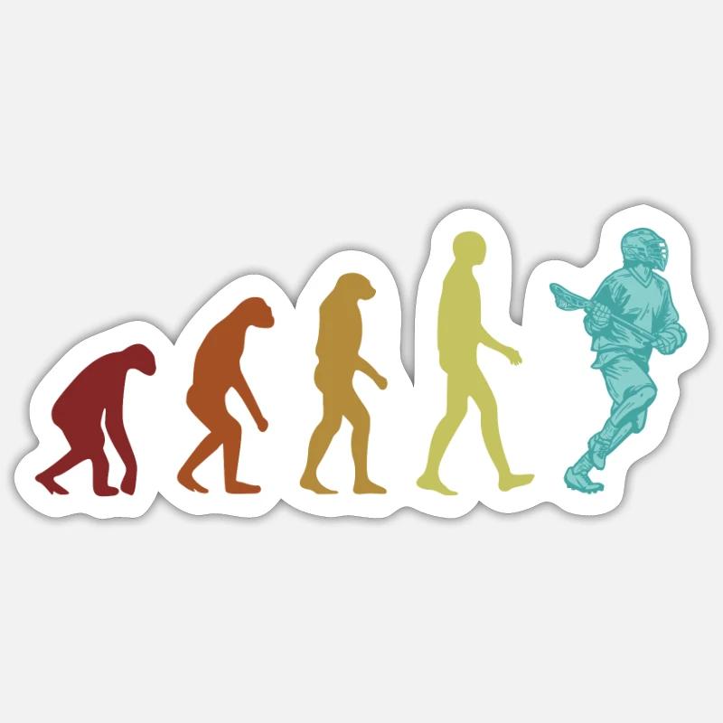 Lacrosse Evolution Polocrosse Intercrosse Trainer - Sticker Größe S (10 x 10 cm) - Mattweiß