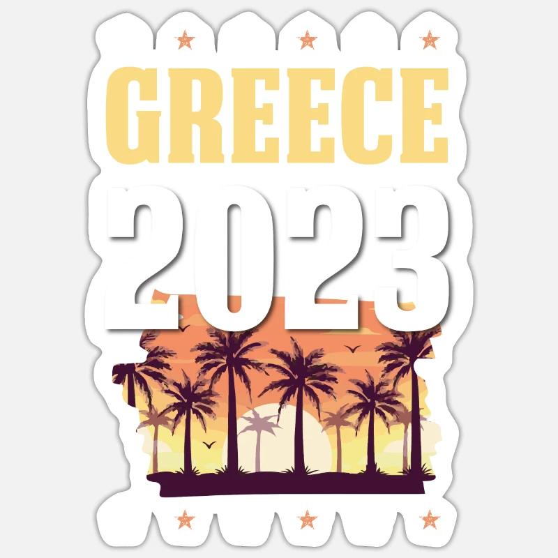 Greece 2023 - Sticker Größe S (10 x 10 cm) - Mattweiß