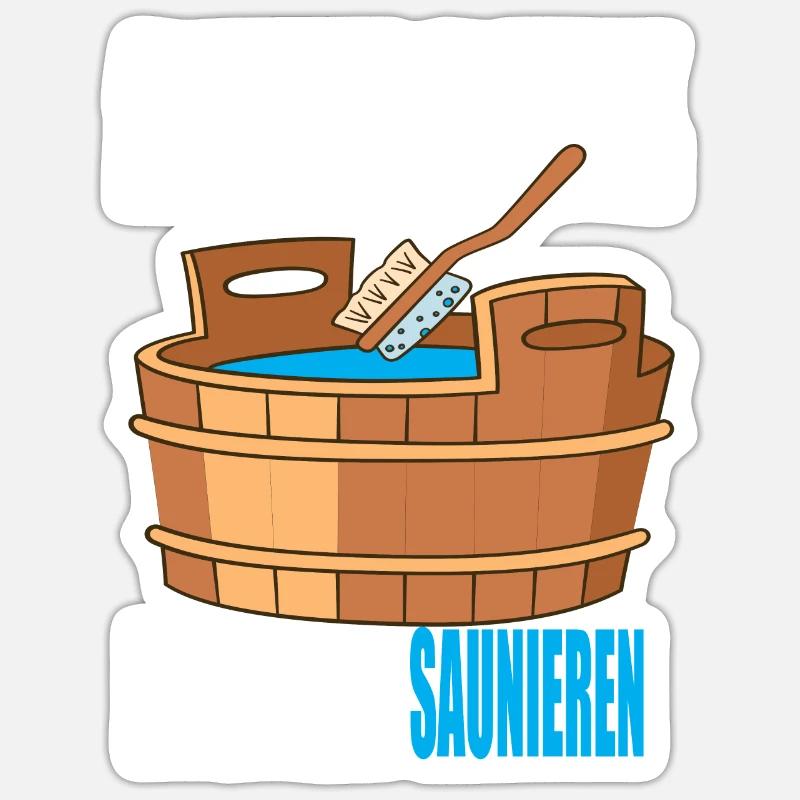 Absolutes abschalt Programm entspricht Saunieren Sticker Größe S (10 x 10 cm)