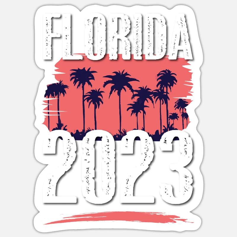 Floride 2023 - Sticker taille S (10 x 10 cm) - blanc mat