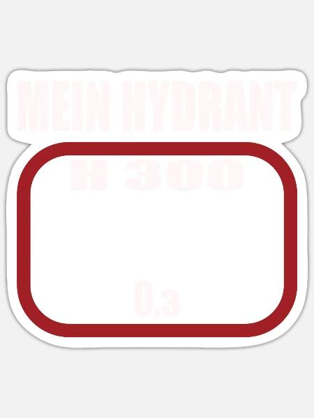 Lustiges Feuerwehr Hydrant - Sticker Größe S (10 x 10 cm) - Mattweiß