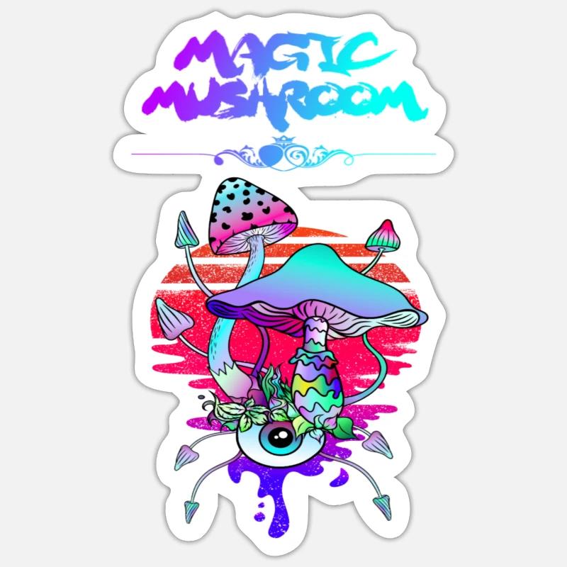 Magic Mushroom Sunset Sticker size S (10 x 10 cm)