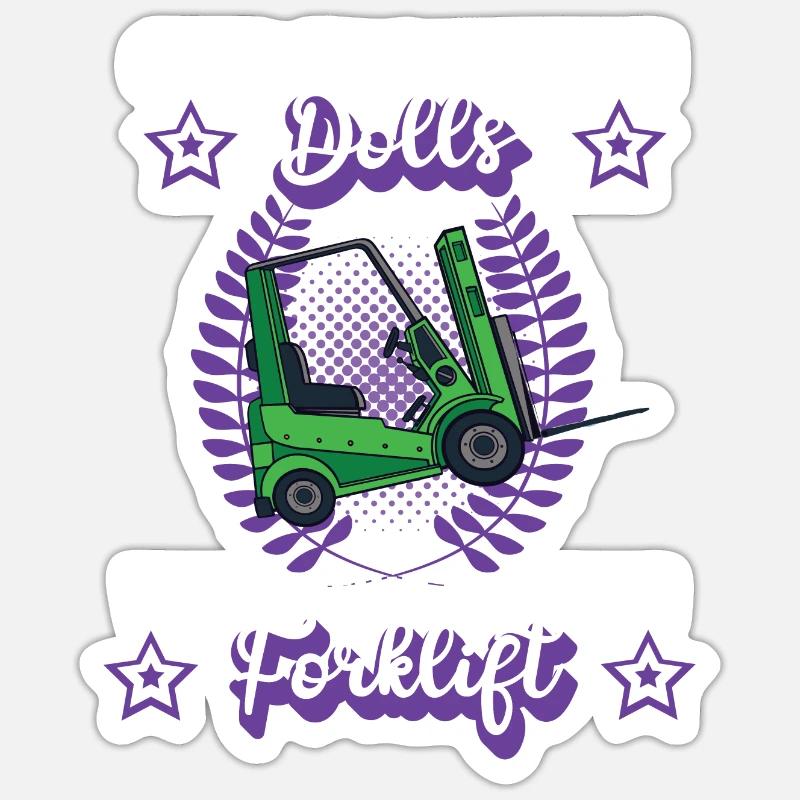 Forklift Forklift Driver Gift Sticker size S (10 x 10 cm)