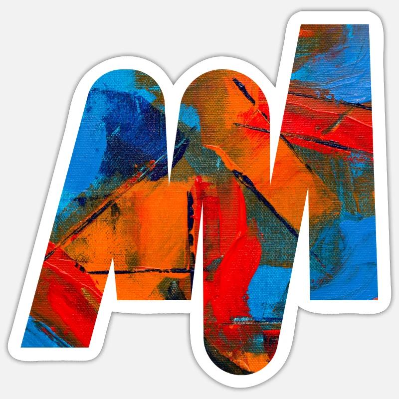 Abstract Paint - Sticker size S (10 x 10 cm) - white matte