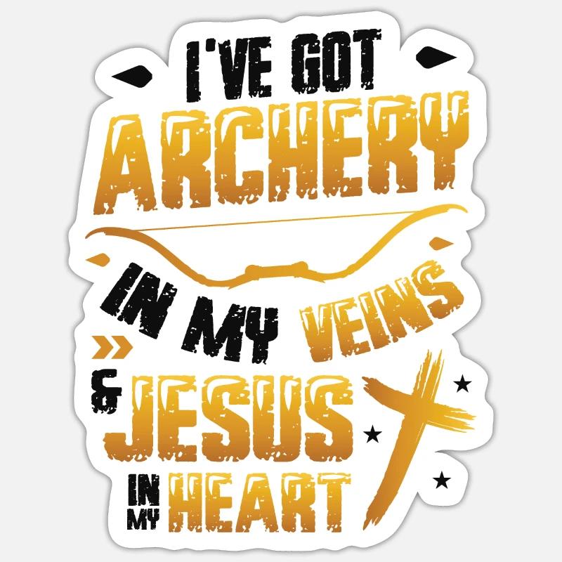 Religious archer, Archery Sticker size S (10 x 10 cm)