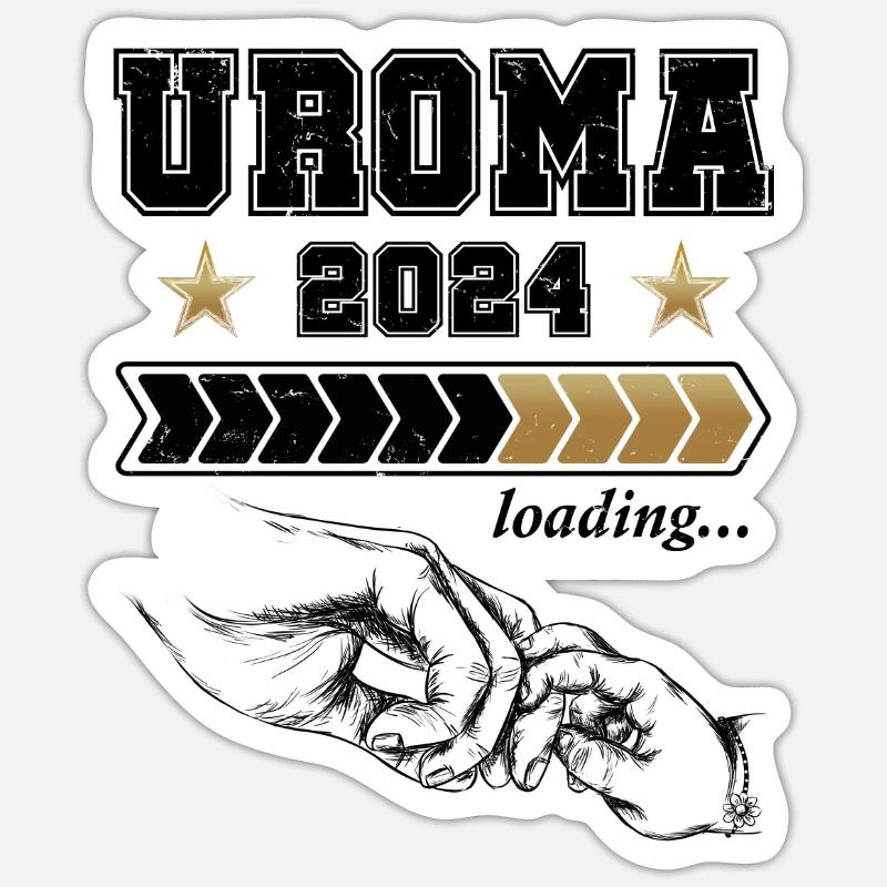 Uroma Loading 2024 - Sticker Größe S (10 x 10 cm) - Mattweiß
