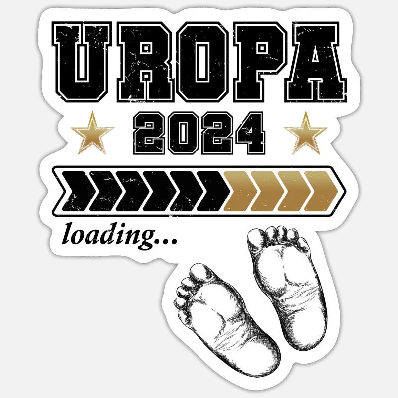 Uropa 2024 Loading - Sticker Größe S (10 x 10 cm) - Mattweiß