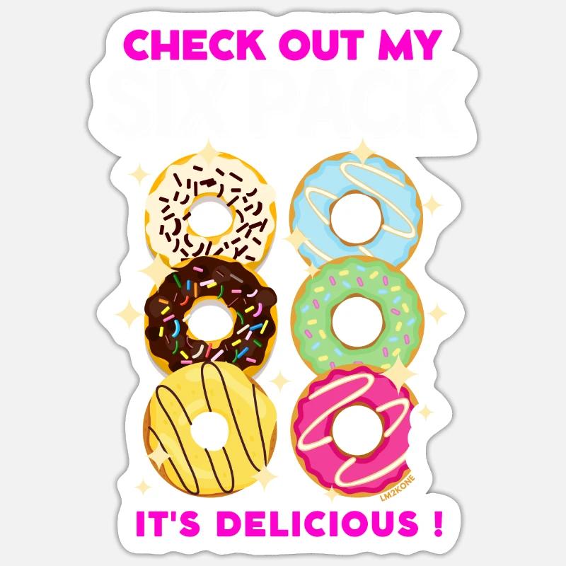 Regarde mon pack de six ! - Donuts Sticker taille S (10 x 10 cm)