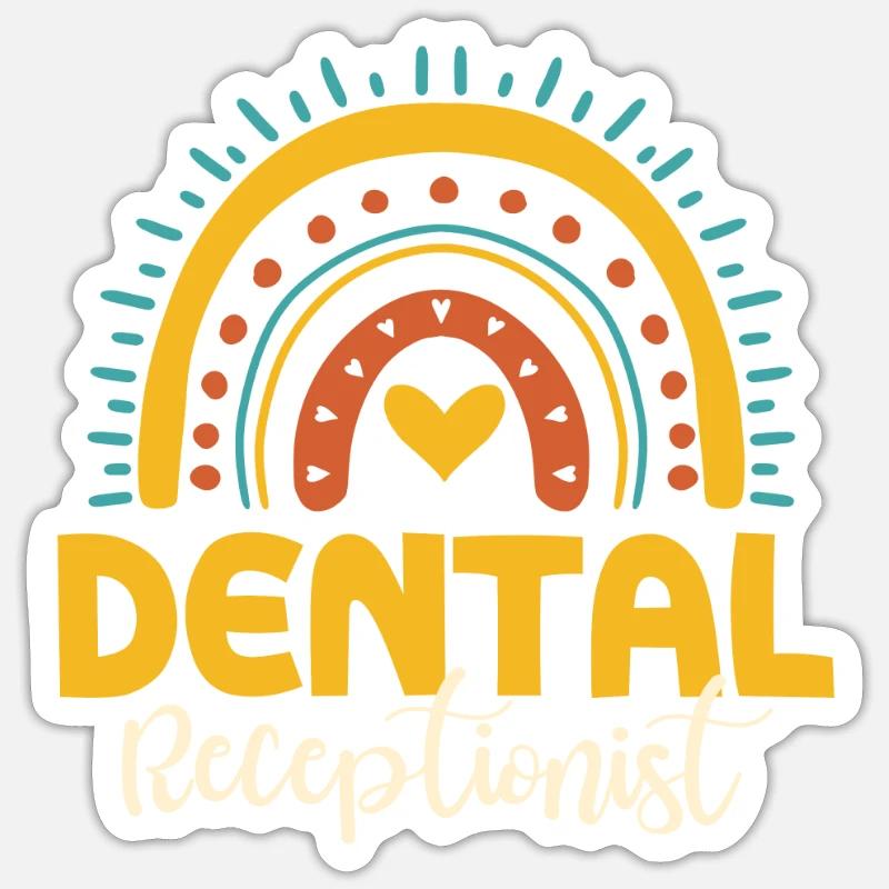 Cadeau d’assistante dentaire - Sticker taille S (10 x 10 cm) - blanc mat
