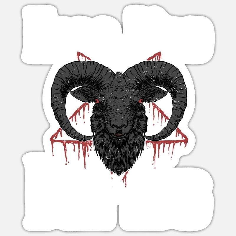 Satan Beelzebub Devil Gothic Pentagram Mystical Sticker size S (10 x 10 cm)