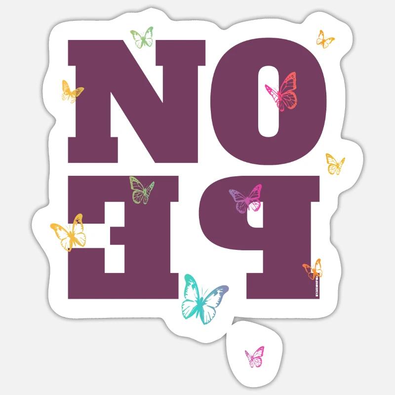NOPE - sei kein ja-Sager! - Sticker Größe S (10 x 10 cm) - Mattweiß