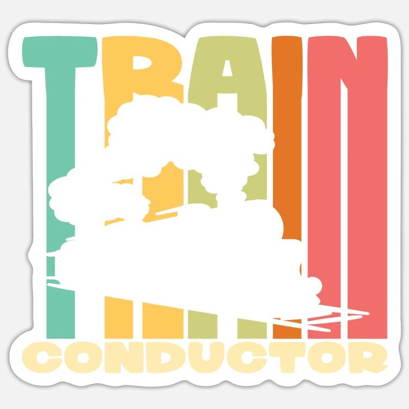 conducteur de train train train modèle de train Sticker taille S (10 x 10 cm)