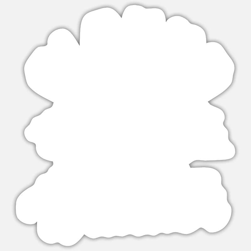 Cloud watcher - Cloud - Sticker Größe S (10 x 10 cm) - Mattweiß