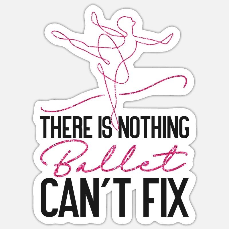 Ballet Danseuse Danse Ballerine - Sticker taille S (10 x 10 cm) - blanc mat