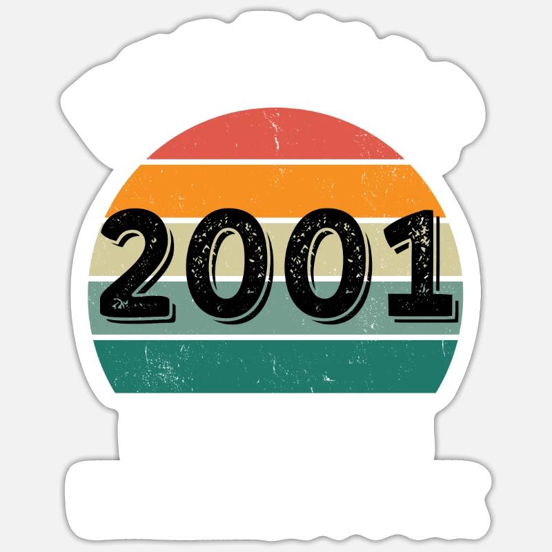 Février 2001 Pièce unique effrontée Sticker taille S (10 x 10 cm)
