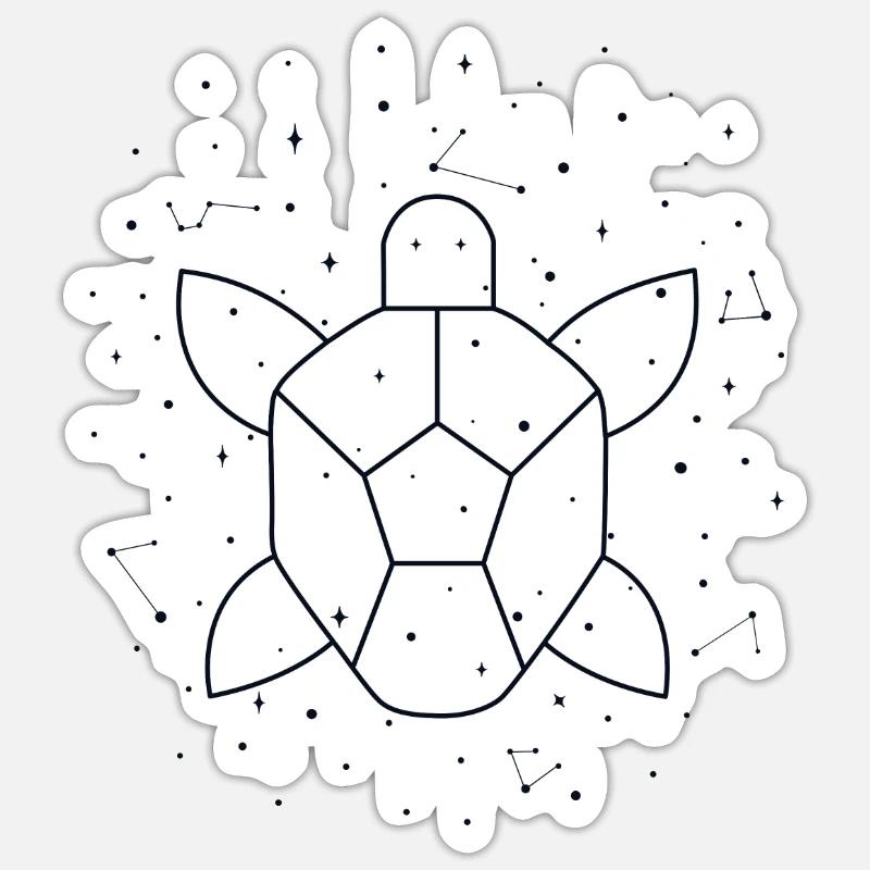 Constellation Aquatic Turtle constellation Sticker size S (10 x 10 cm)